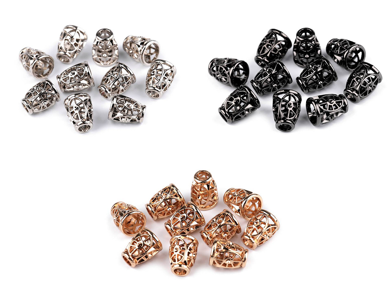 Terminație  șnur ø4,5 mm / ornament metalic - Nichel (20 Bucăți) Terminație  șnur ø4,5 mm / ornament metalic - Nichel (20 Bucăți)