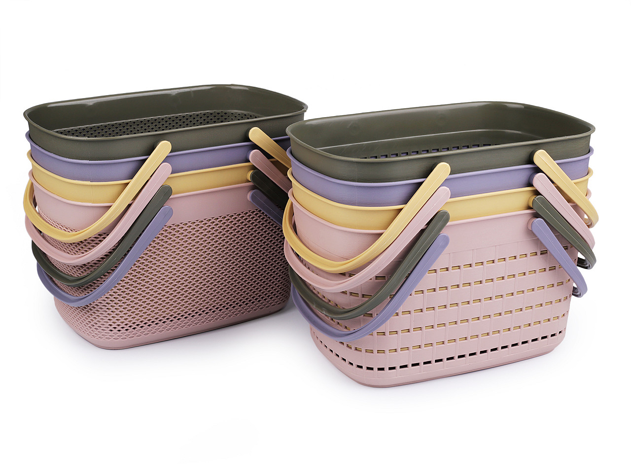 Cos de plastic 18,5x28 cm - Verde kaki (1 Bucată)