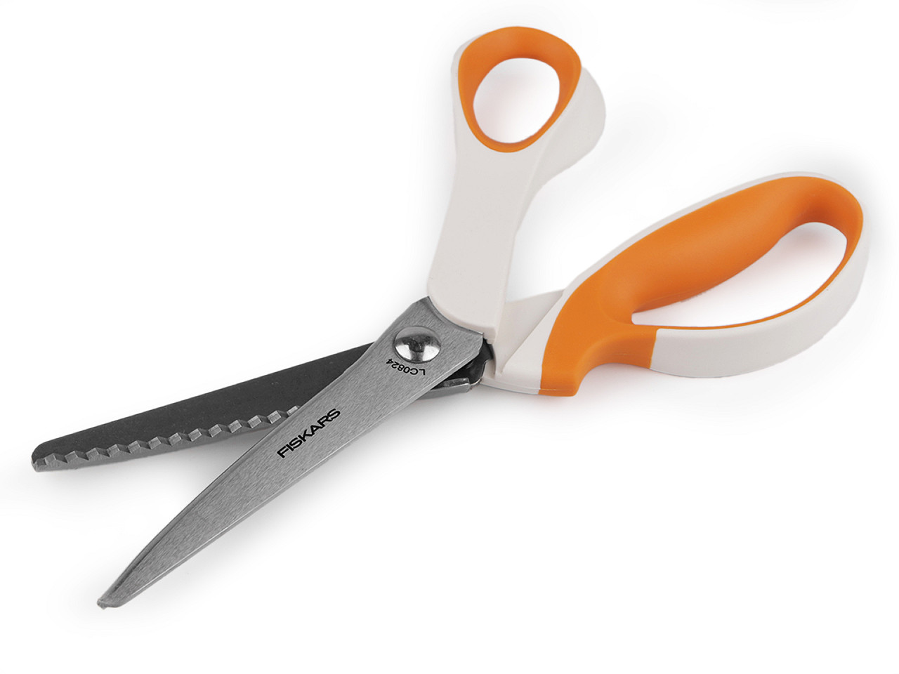 Foarfecă festonat zig zag fiskars, lungime 24 cm - Portocaliu (1 Bucată)