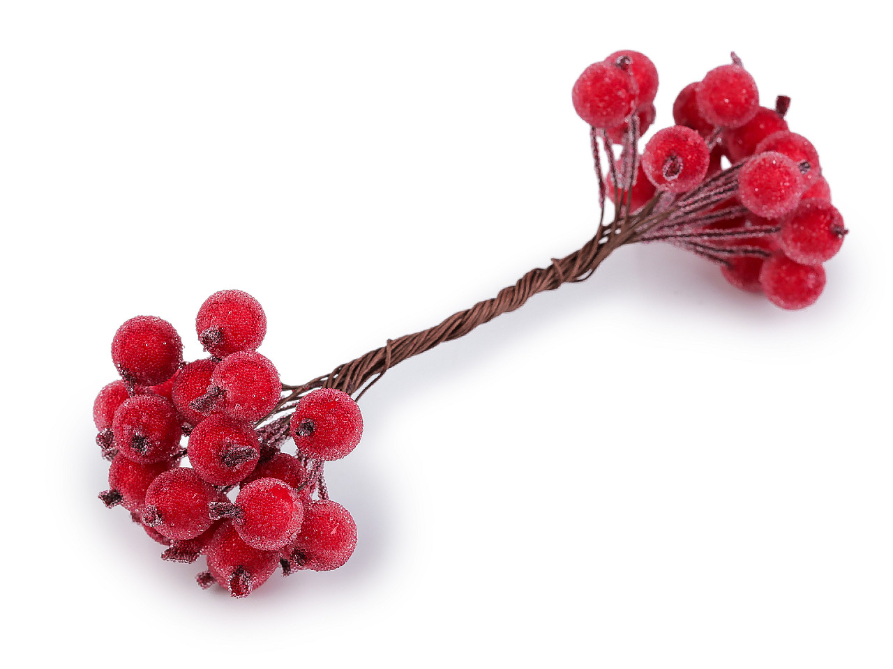 Crenguță cu bobițe artificiale pentru aranjamente - Alb (20 Bucăți)