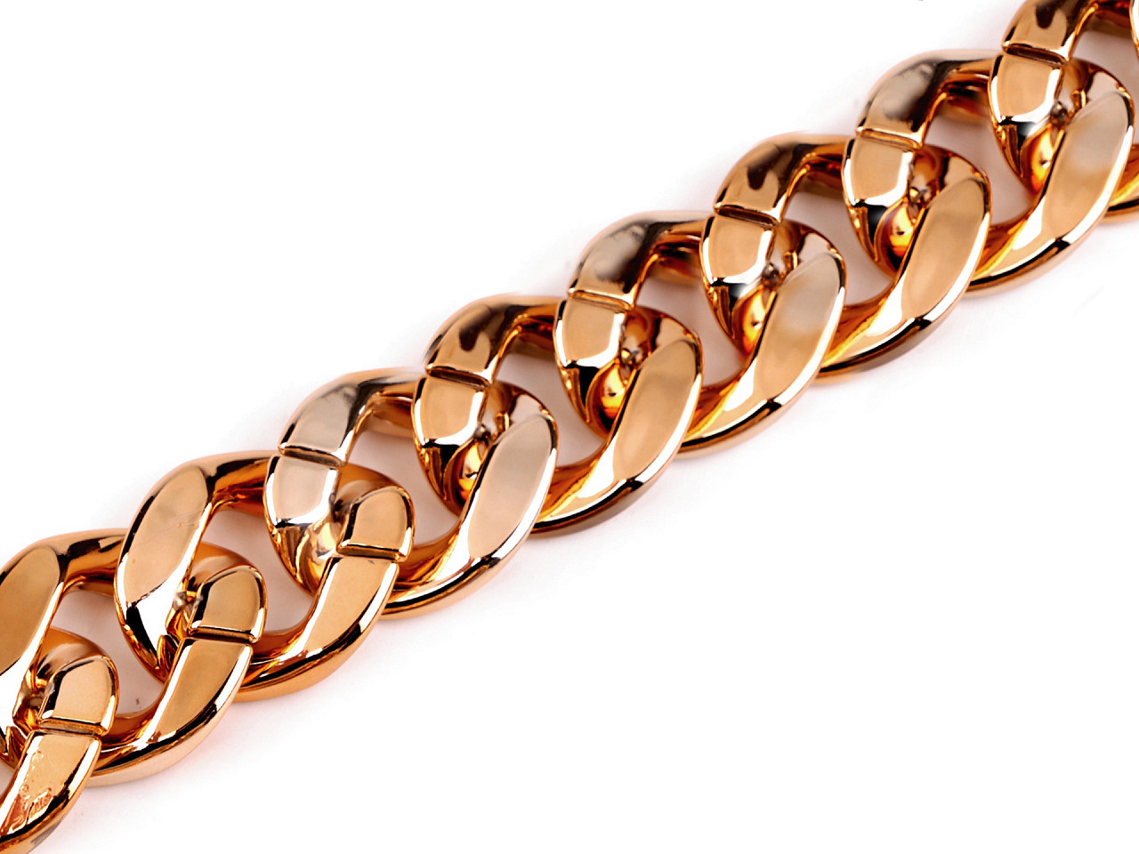 Lanț design pentru decorarea articolelor de îmbrăcăminte și accesorii, lățime 34 mm - Auriu clasic (1 Metru)