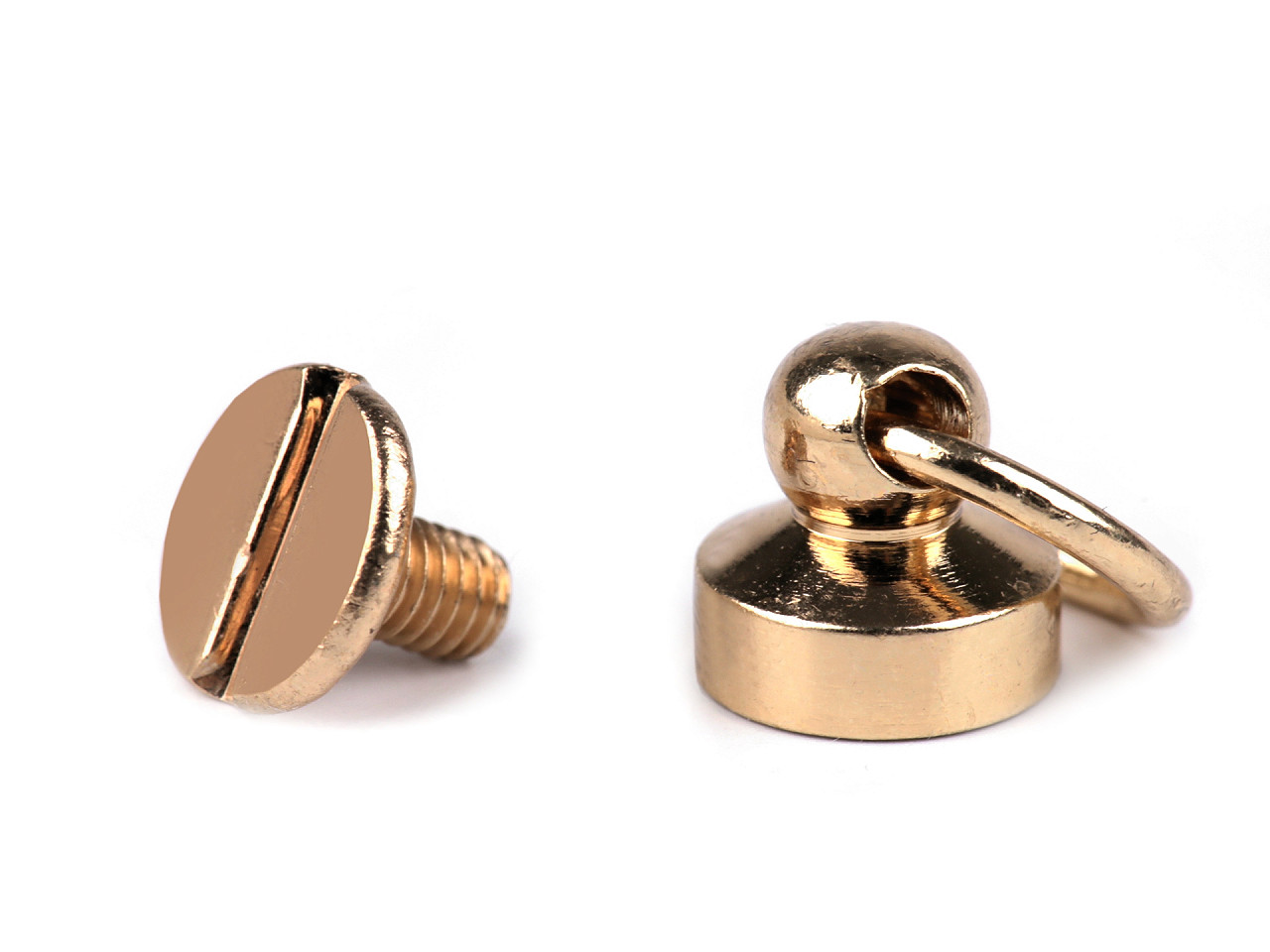 Butoni cu șurub pentru pielarie, ø8 mm - Nichel (4 Perechi)