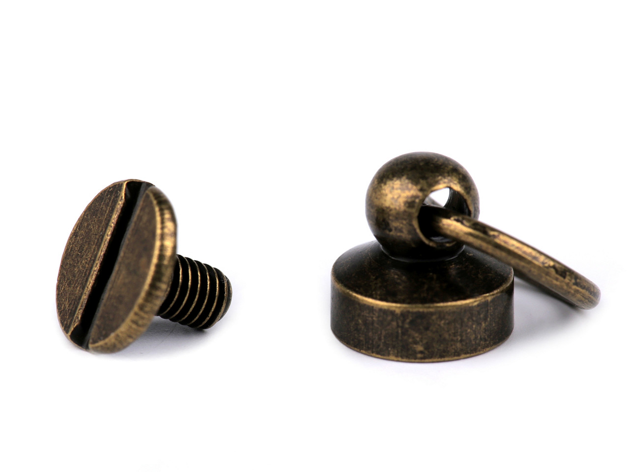 Butoni cu șurub pentru pielarie, ø8 mm - Nichel (4 Perechi)