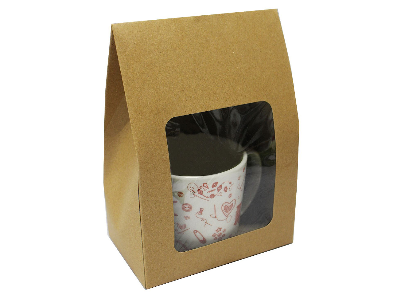 Cutie cu fereastră - Maro natural (10 Bucăți)