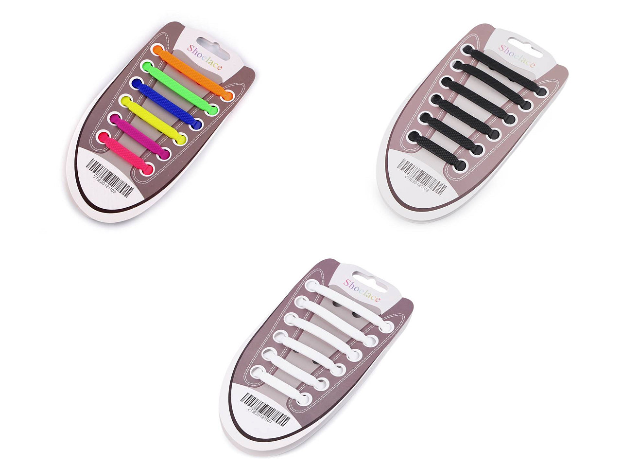 Sireturi din silicon - Alb (1 Card)