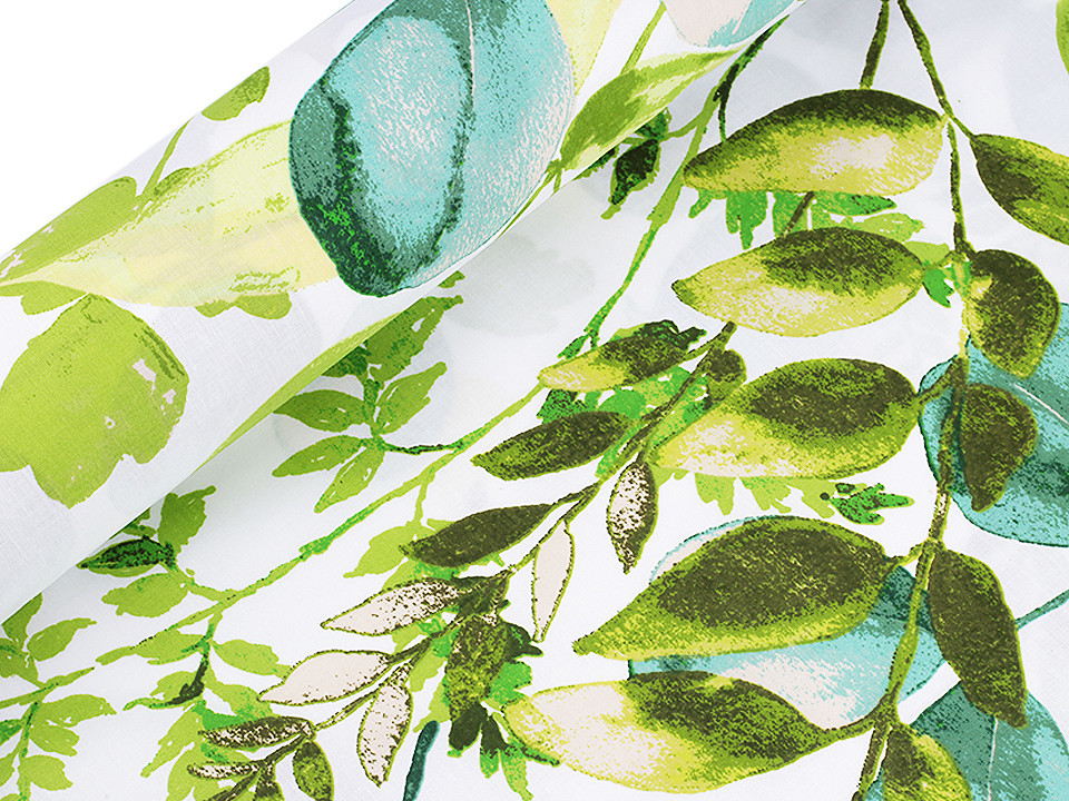 Bumbac imprimat - Verde (1 Metru)