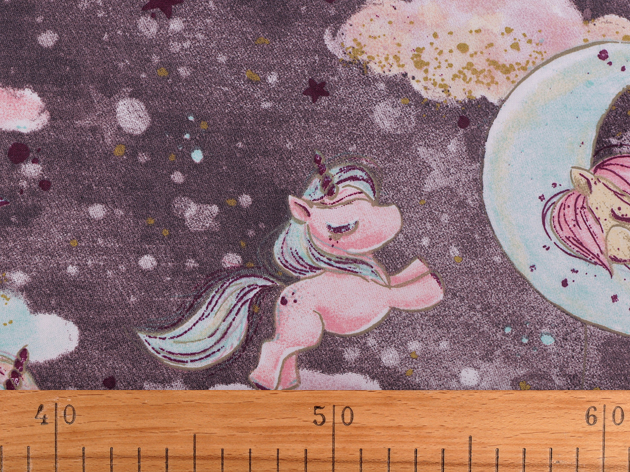 Bumbac imprimat cu motive pentru copii - Verde mentă (1 Metru)