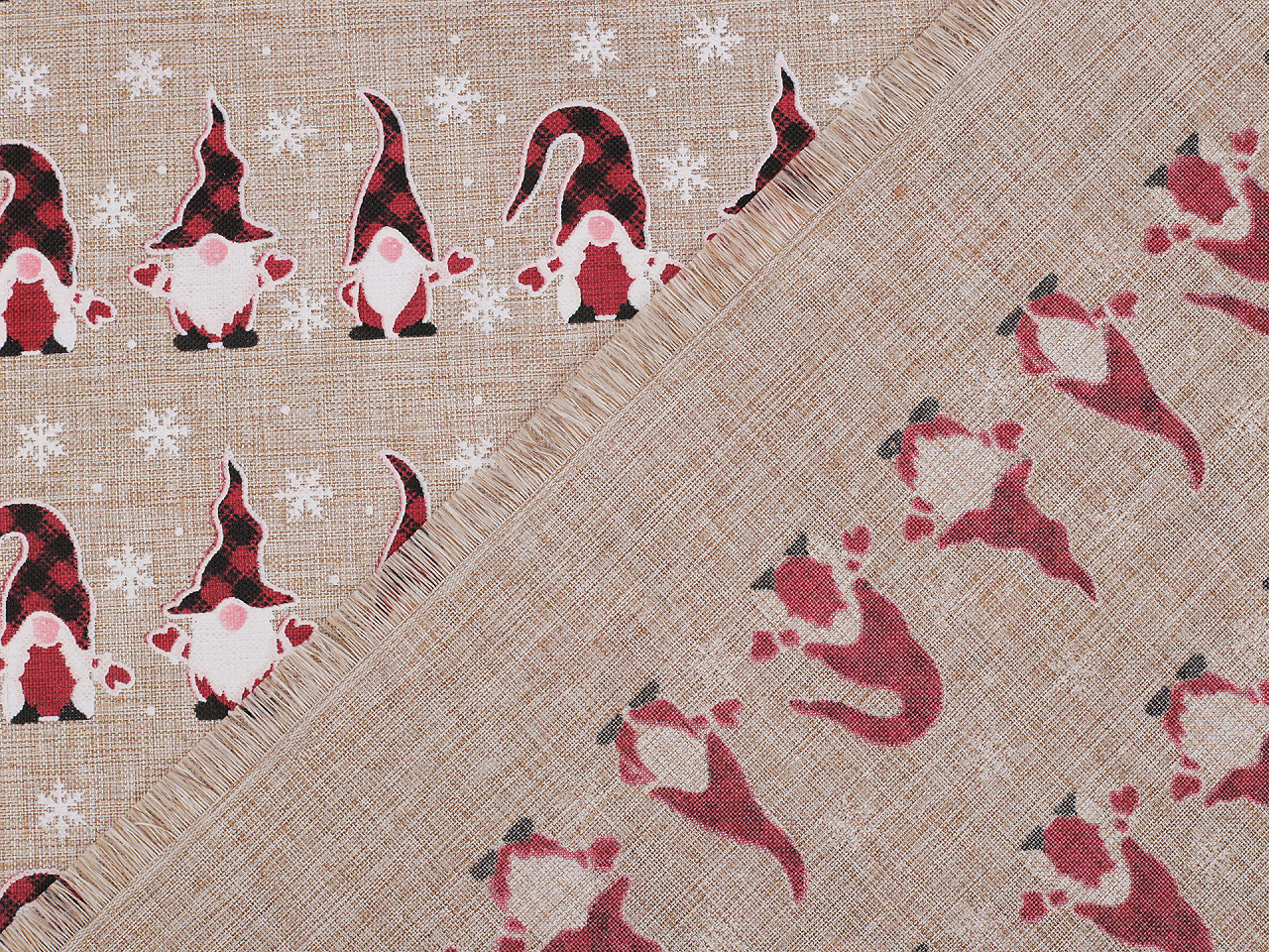 Tesatura decorativa imitație iuta - Ecru natural (1 Metru)