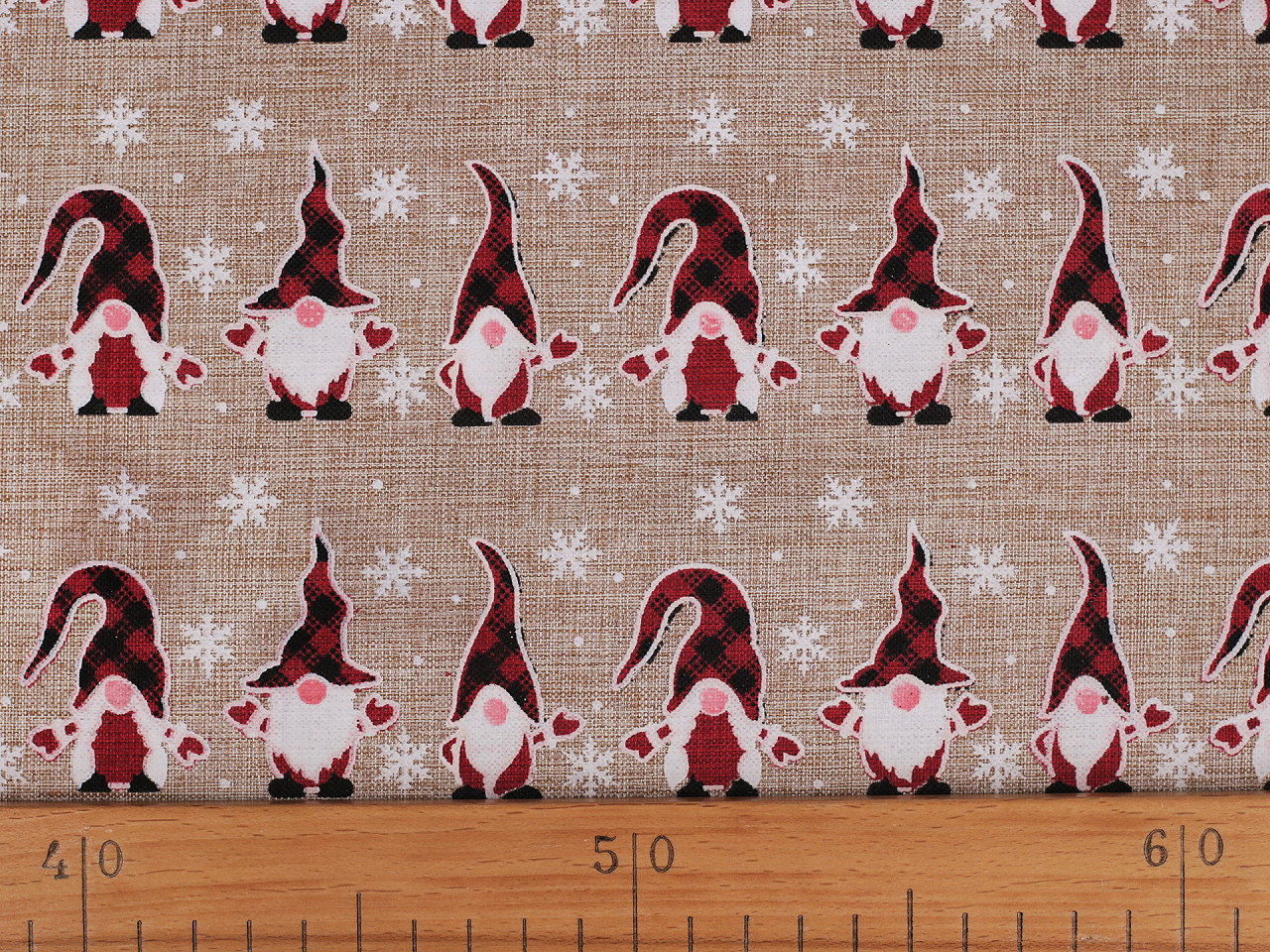 Tesatura decorativa imitație iuta - Ecru natural (1 Metru)