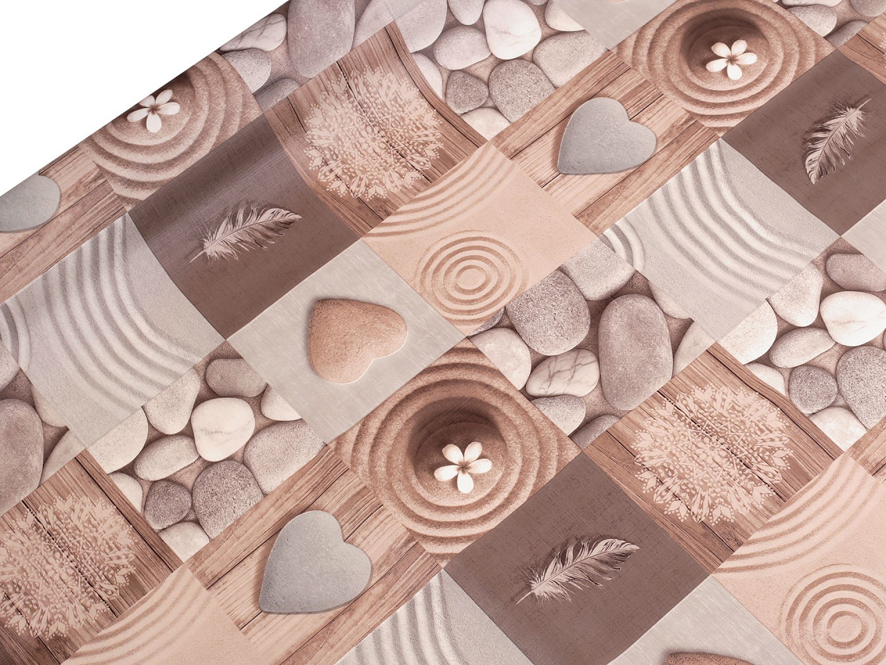 Material fata de masa pvc cu dos textil - Bej deschis (1 Metru)