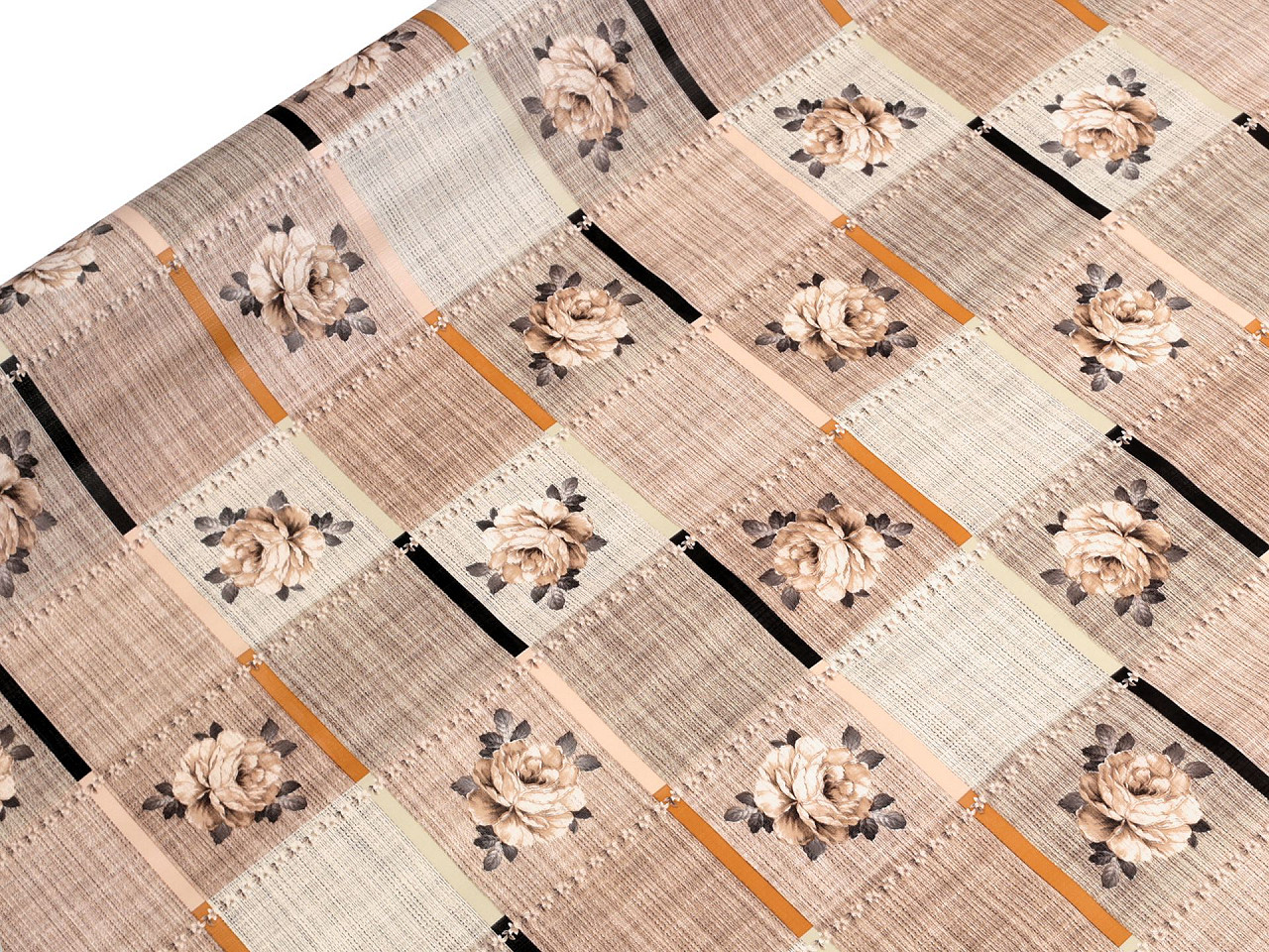 Material fata de masa pvc cu dos textil - Bej deschis (1 Metru)