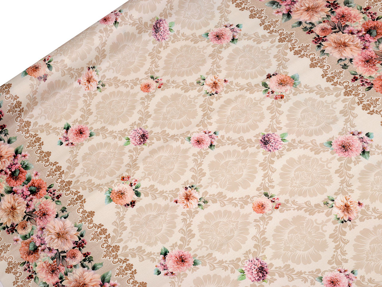 Material fata de masa pvc cu dos textil - Bej deschis (1 Metru)