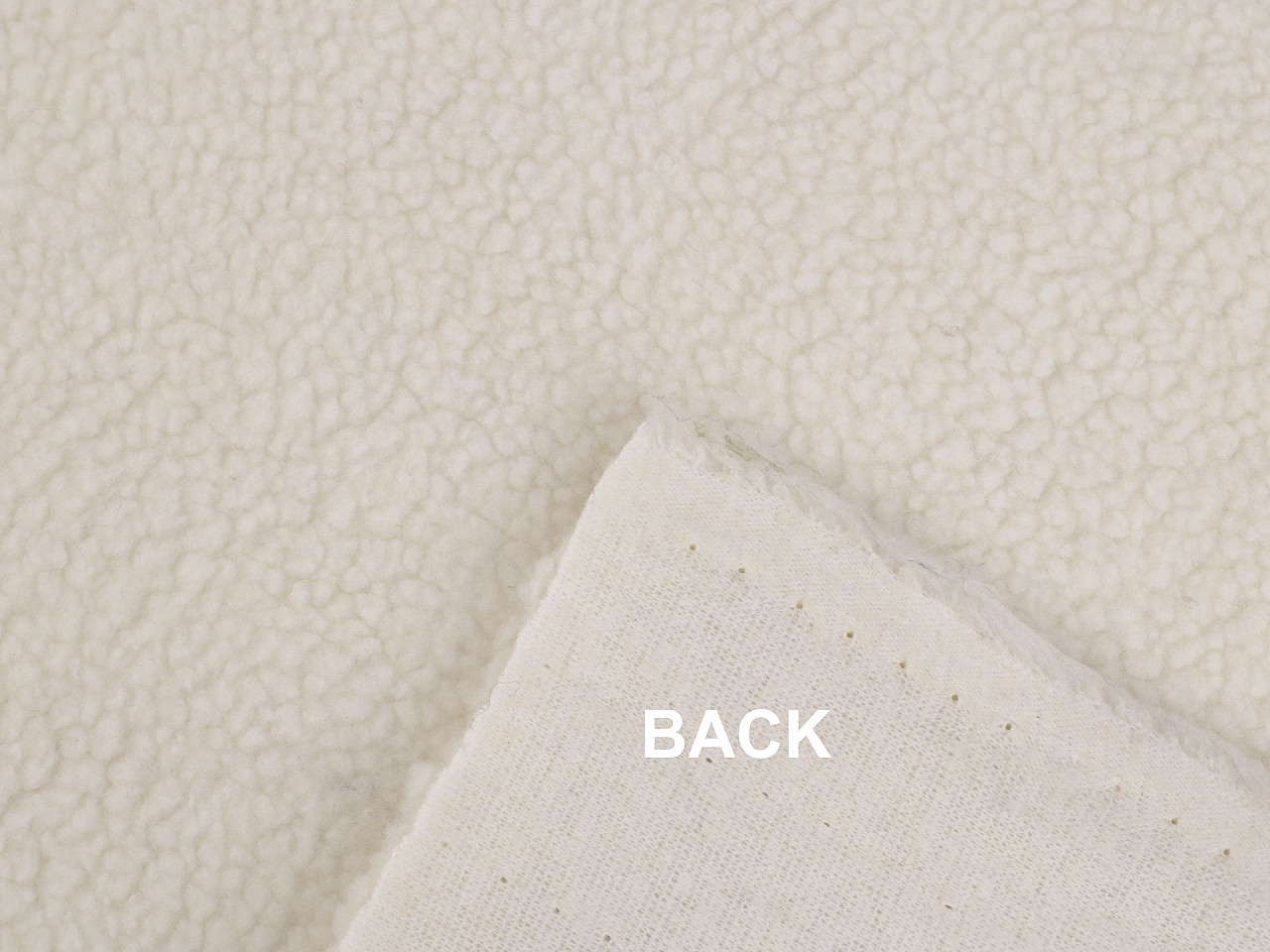 Blana imitatie miel - Alb natural (1 Metru)