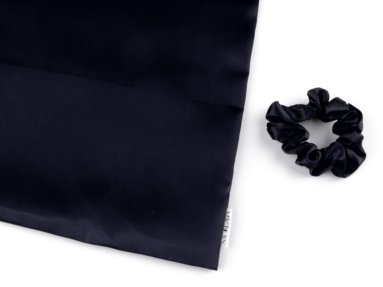 Set de dormit, fata de perna din satin si elastic de par - Roșu (1 Bucată)