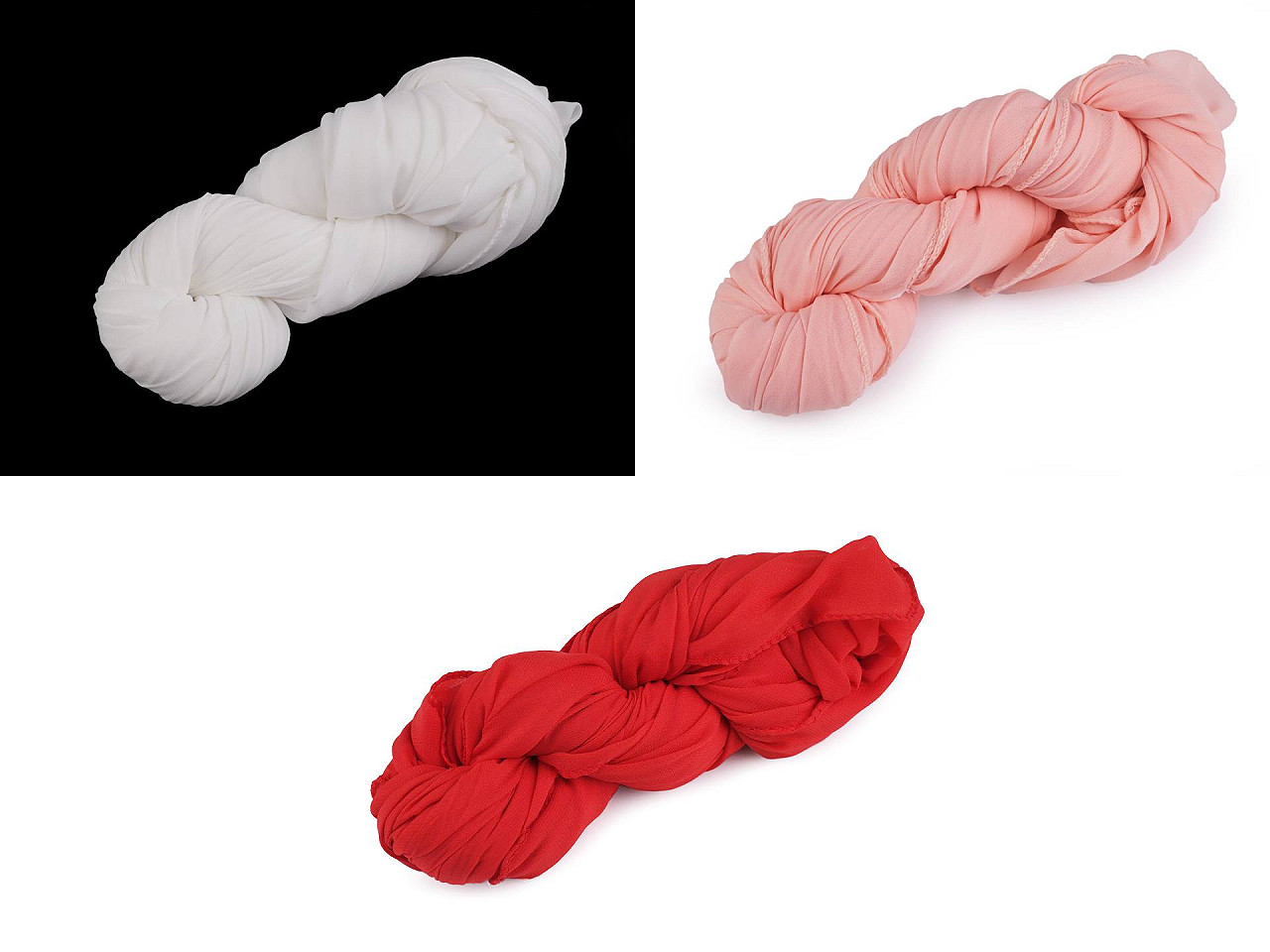 Esarfa de vara uni 75x175 cm - Roșu deschis (1 Bucată)