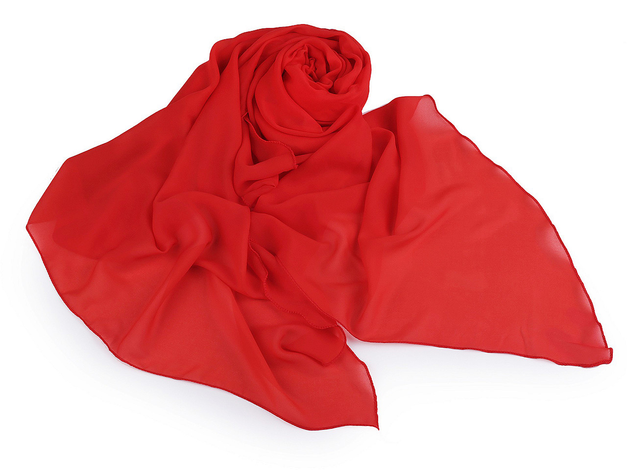 Esarfa de vara uni 75x175 cm - Roșu deschis (1 Bucată)