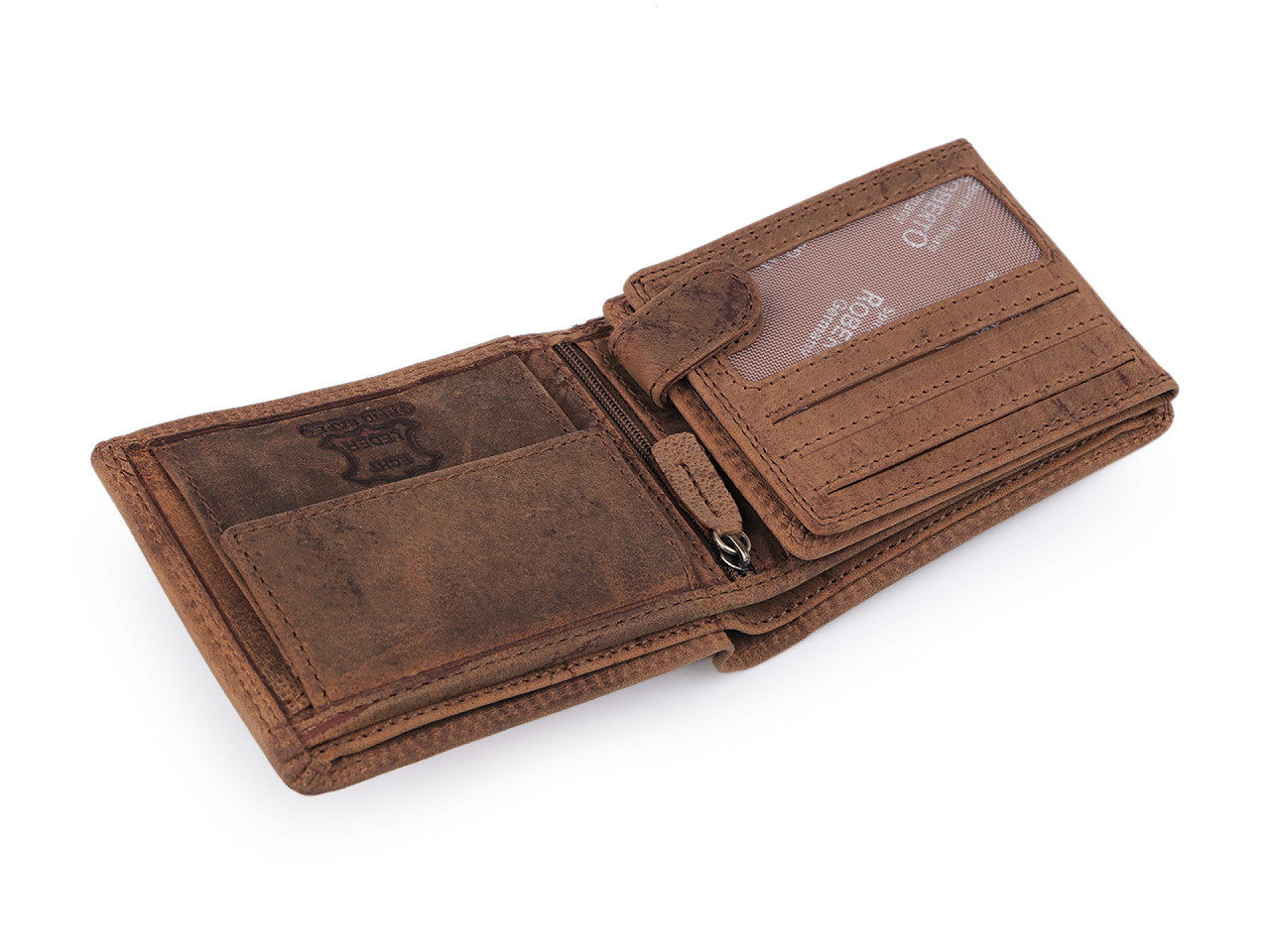 Portofel barbatesc piele 9,5x12 cm - Negru (1 Bucată)