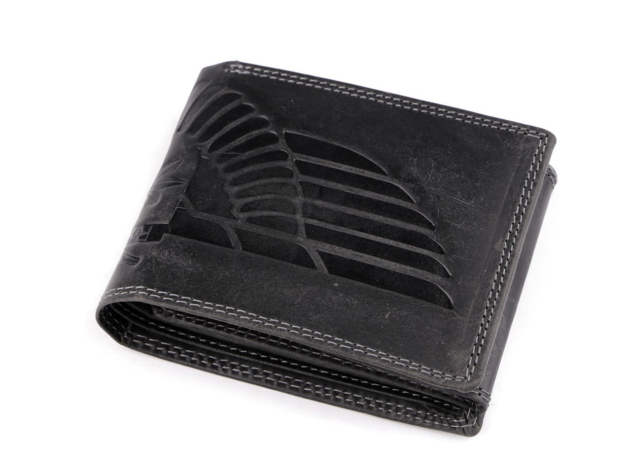 Portofel barbatesc piele 9,5x12 cm - Negru (1 Bucată)