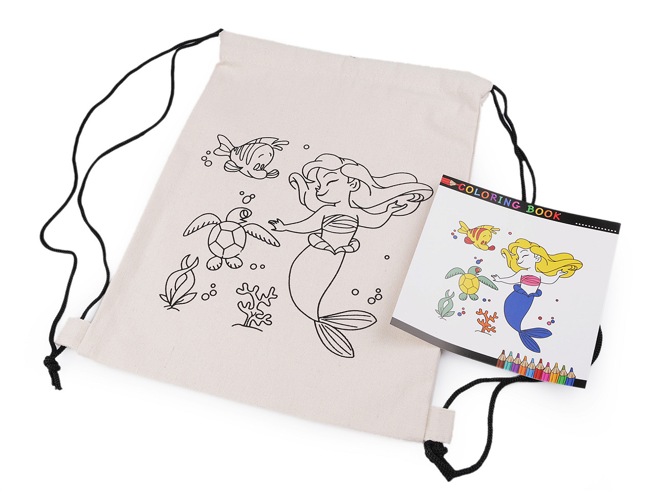 Sac din bumbac copii 27x35 cm - Ecru deschis (1 Bucată)