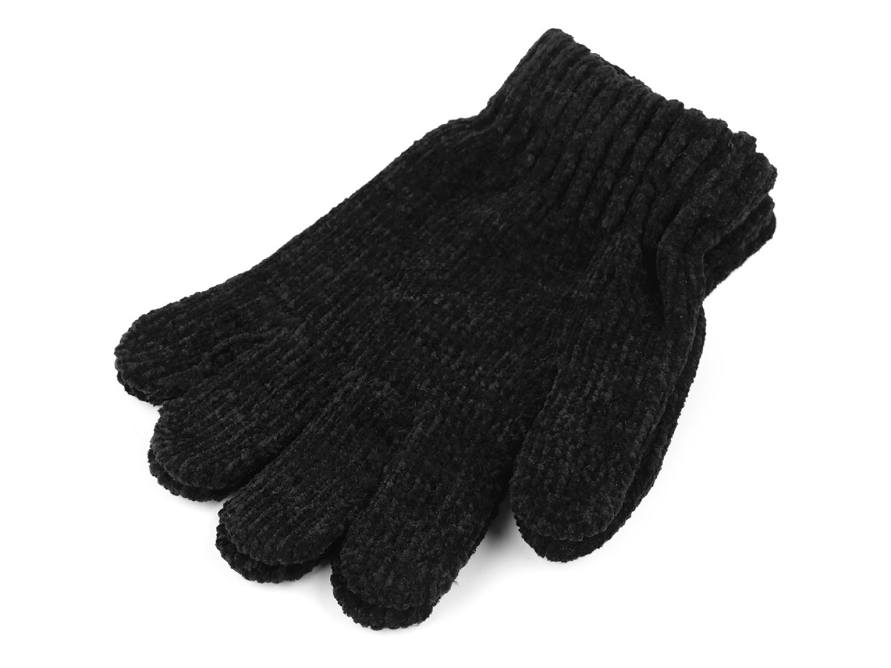 Mănuși chenille pentru copii - Albastru închis (1 Pereche)