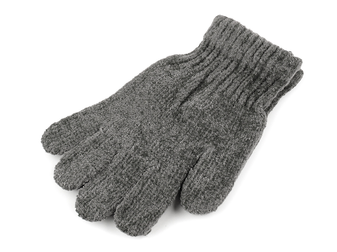 Mănuși chenille pentru copii - Albastru închis (1 Pereche)