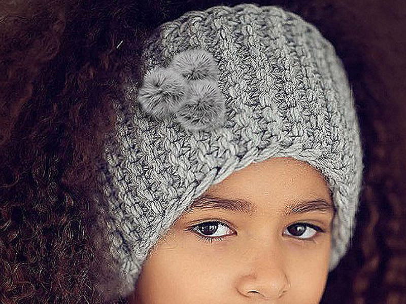 Aplicatie pompon din blană ø3 cm - Alb (10 Bucăți)