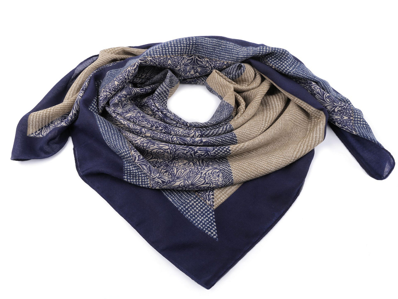 Eșarfă 105x105 cm - Albastru închis (1 Bucată)