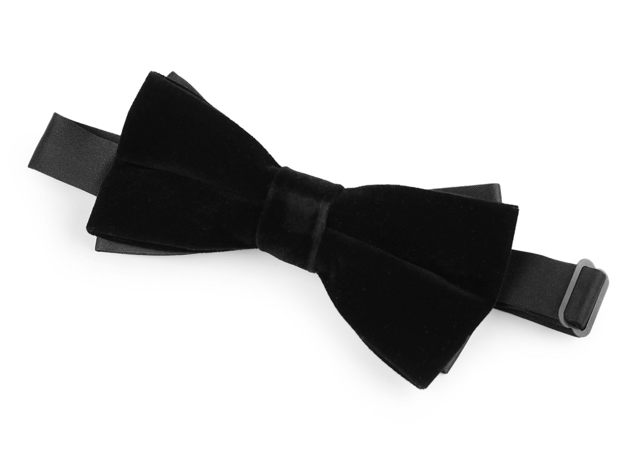 Papion din catifea - Negru (1 Bucată)