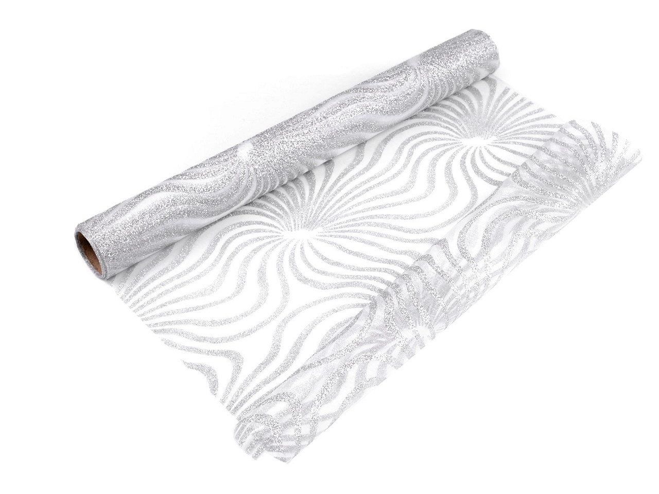 Organza cu sclipici, latime 48 cm - Auriu (9 Metri)