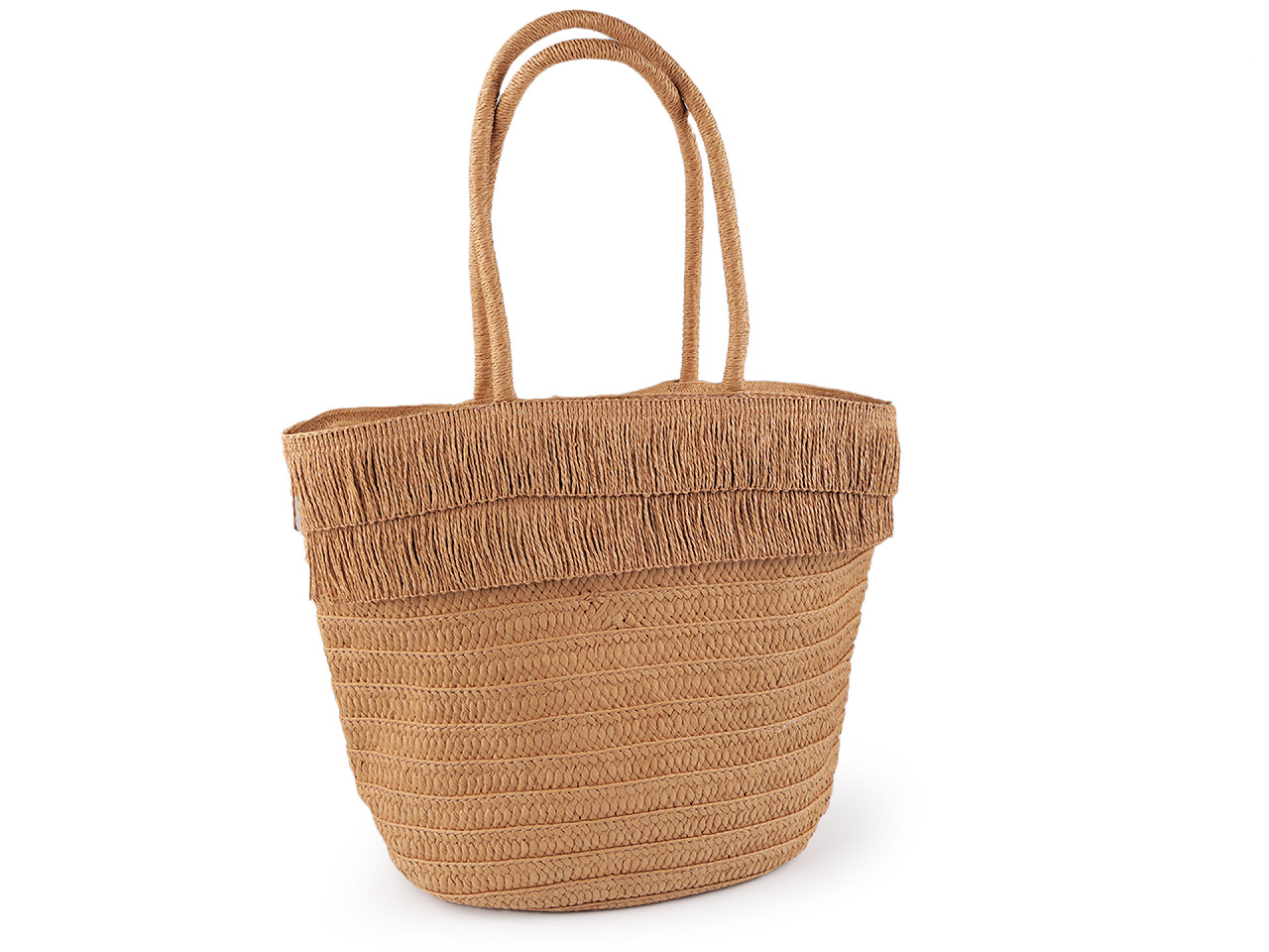 Set pălărie de paie și geantă de plajă - Maro natural (1 Set)