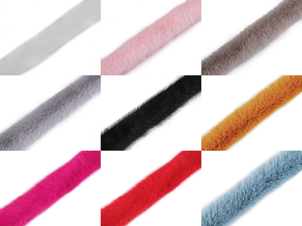 Blană sintetică decorativă, lățime 3 cm - Bej deschis (1 Metru)