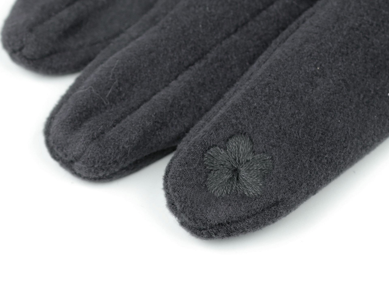 Mănuși de damă cu blană, tactile - Negru (1 Pereche)