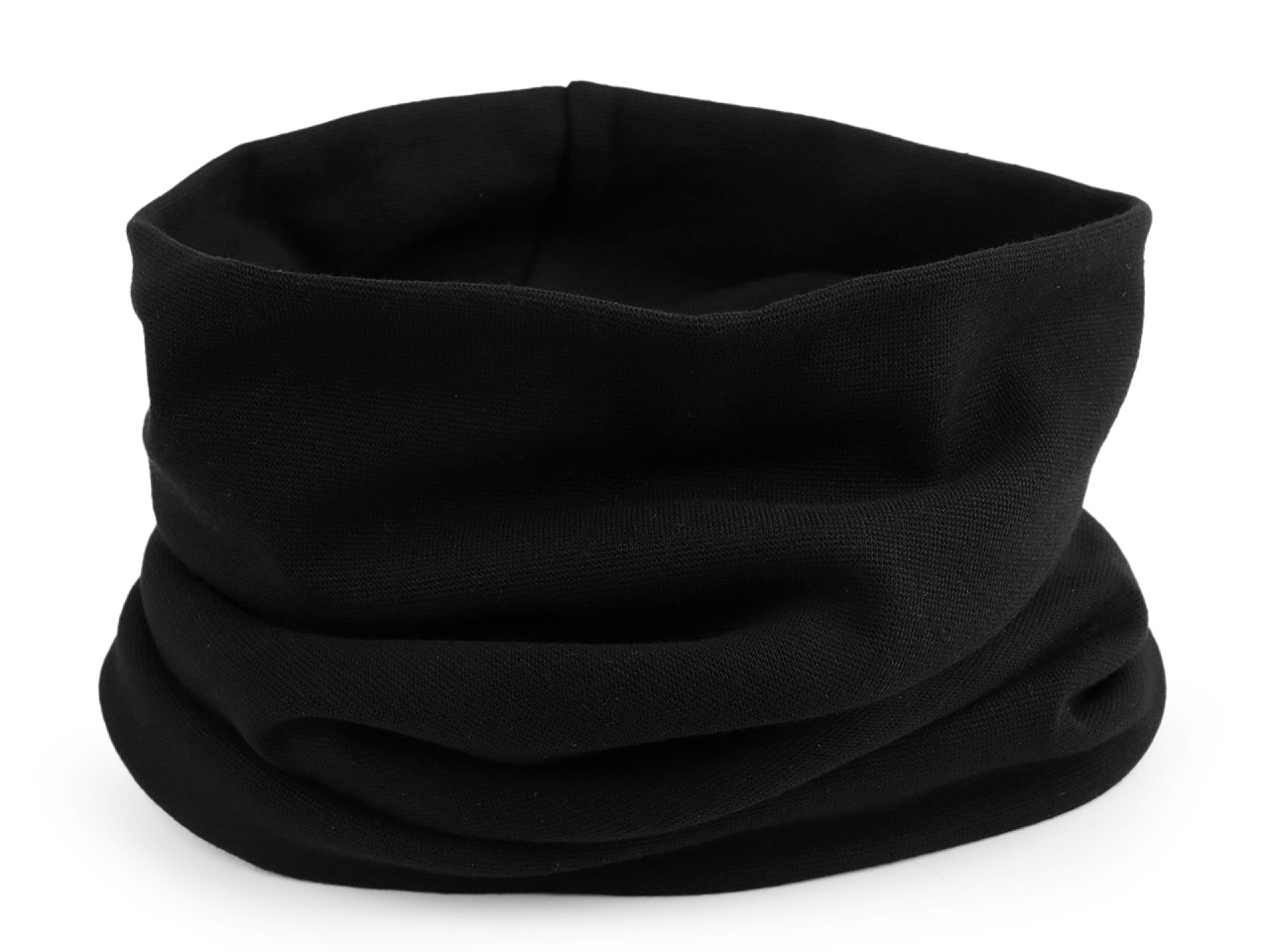 Caciula din bumbac  / fular unisex - Negru (1 Bucată)