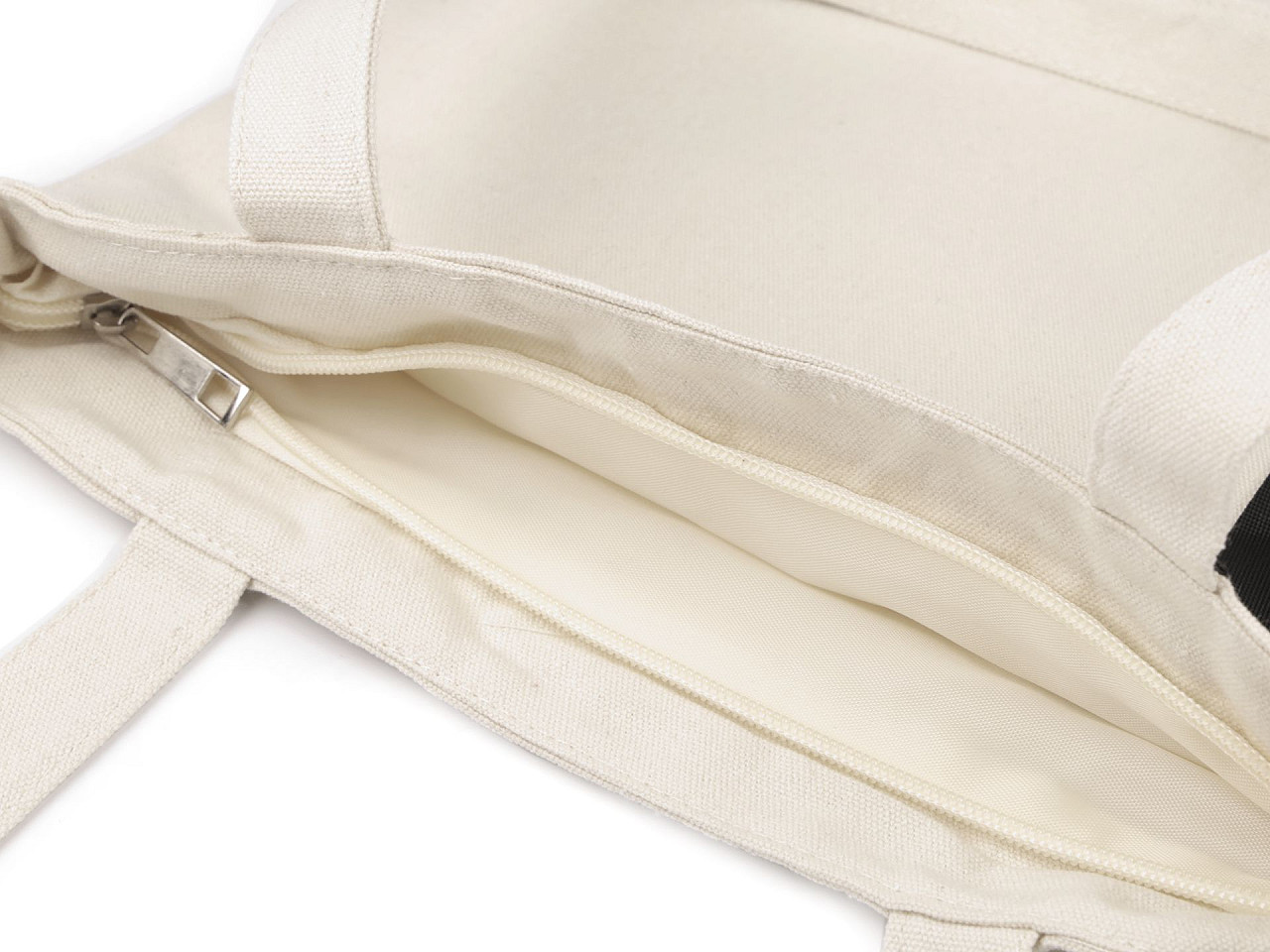 Geanta textila bumbac / crossbody  33x38 cm - Ecru deschis (1 Bucată)