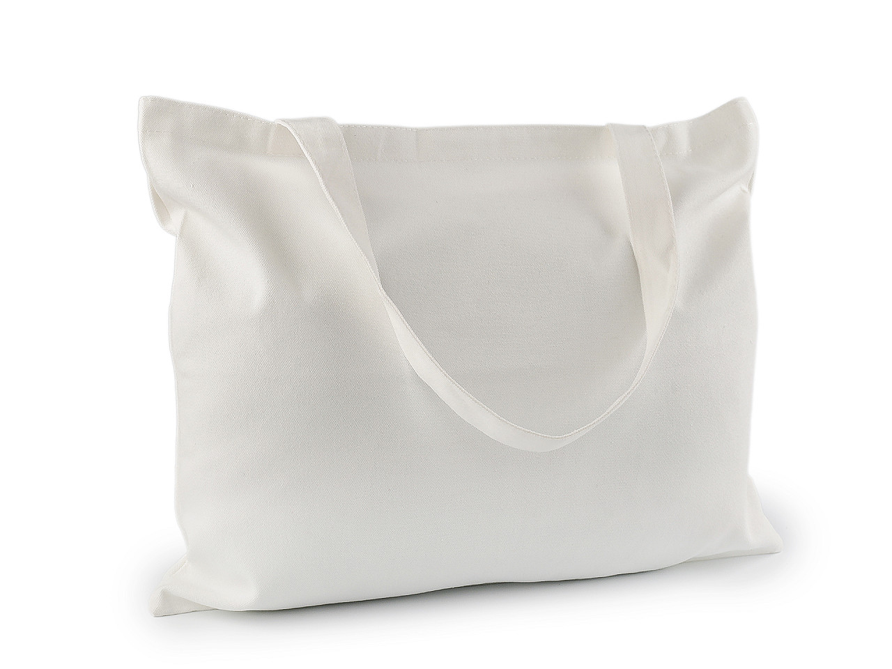 Geanta textila din bumbac decorabila 47x38 cm - Alb natural (1 Bucată)