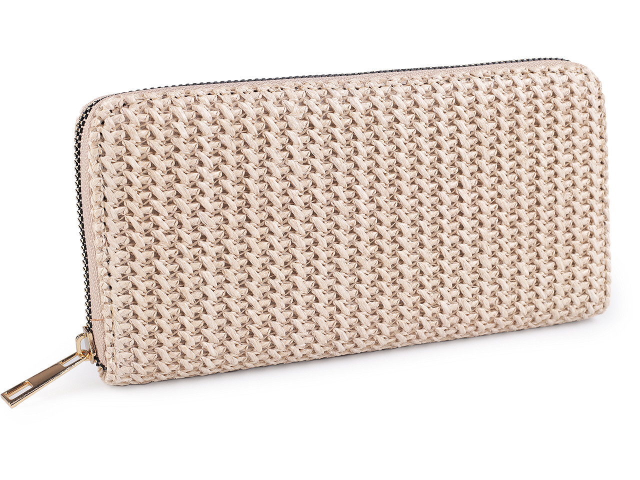 Portofel de dama 9,5x19 cm - Natural deschis (1 Bucată)