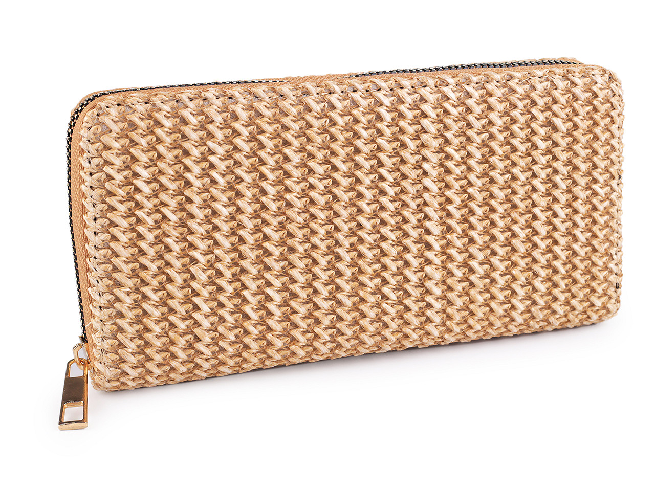 Portofel de dama 9,5x19 cm - Natural deschis (1 Bucată)