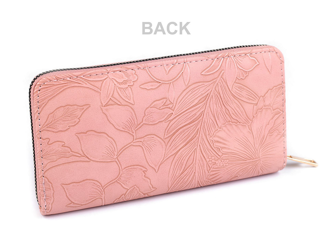 Portofel dama flori 3d 9,5x19 cm - Negru (1 Bucată)