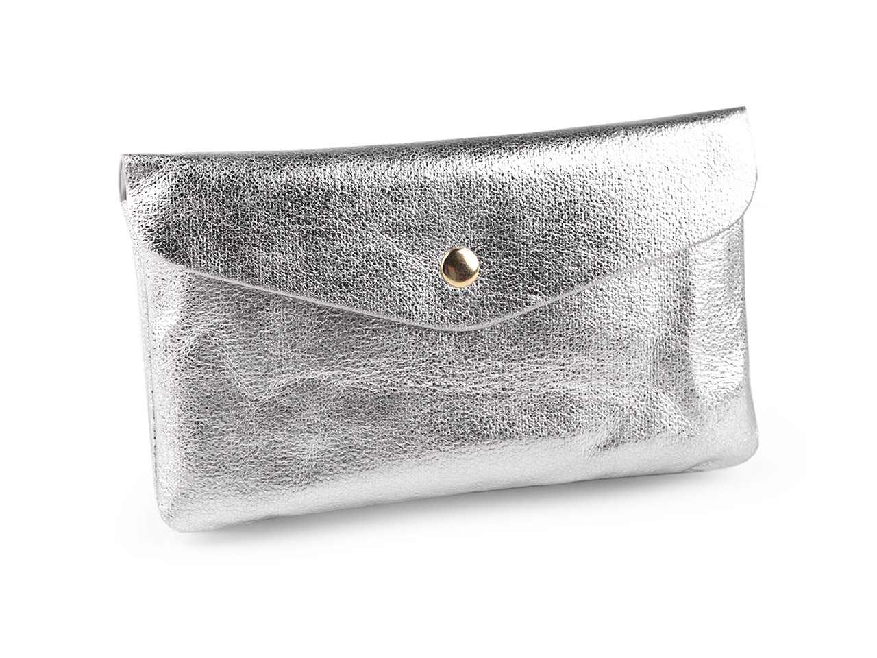 Portofel efect metalizat 9x16 cm - Argintiu (1 Bucată)