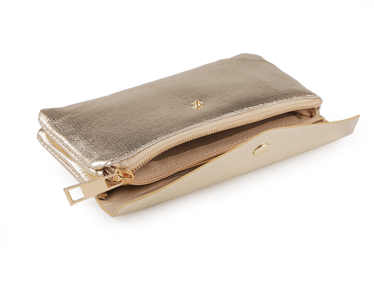 Portofel efect metalizat 9x16 cm - Argintiu (1 Bucată)