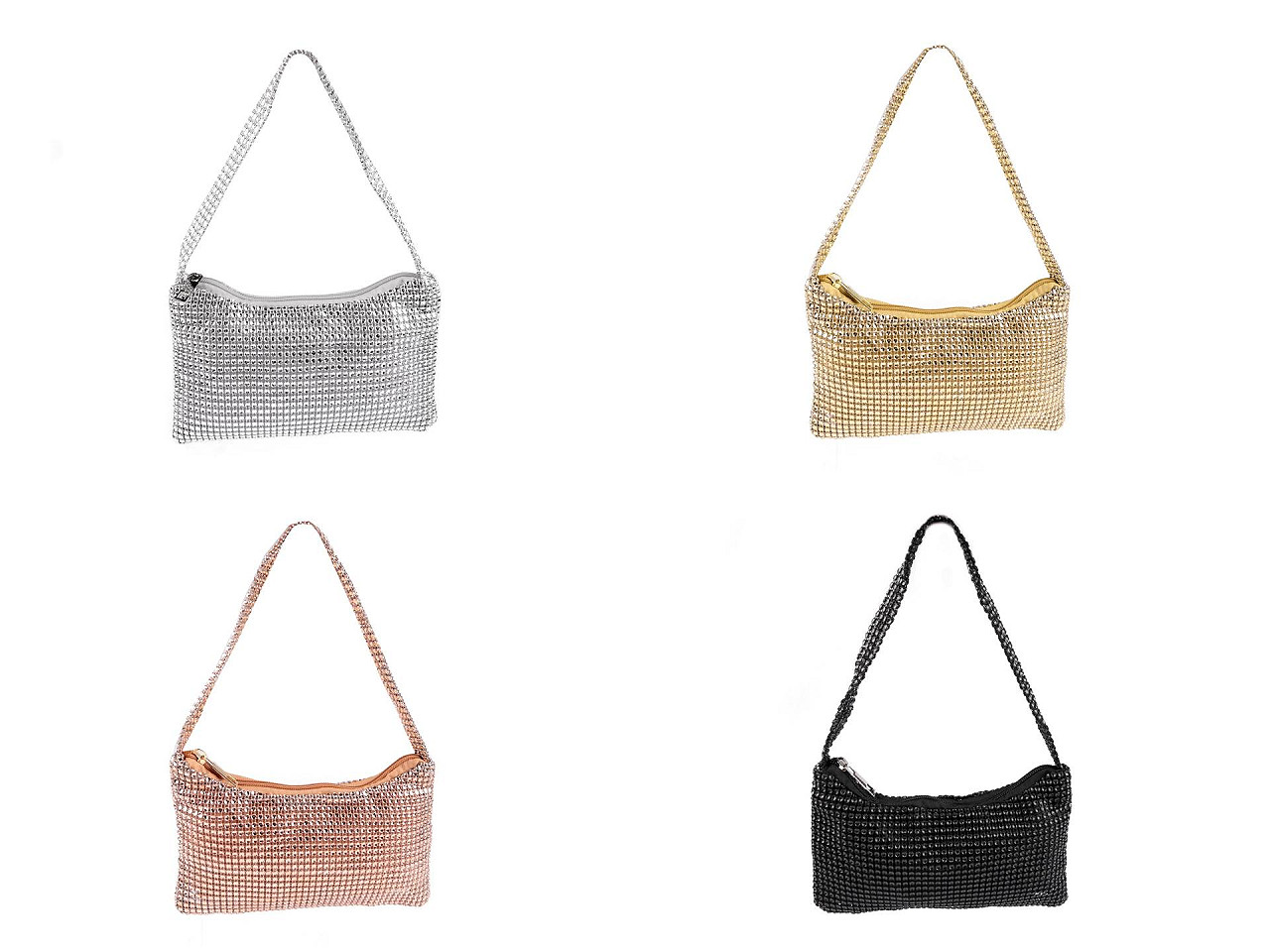 Geanta de mana 22x13 cm - Argintiu (1 Bucată)