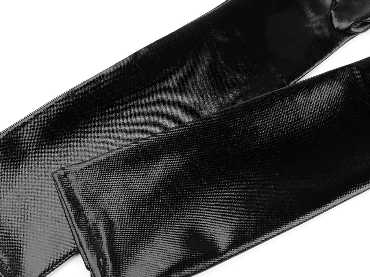 Mănuși lungi de ocazie imitație latex - Negru (1 Pereche)