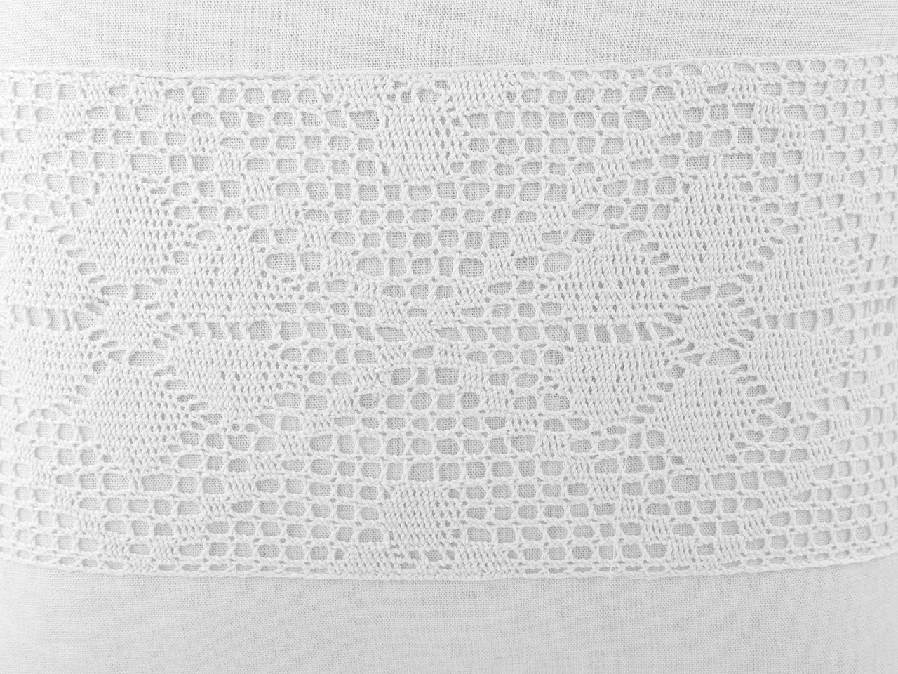 Fata de perna cu dantela 45x45 cm - Alb natural (2 Bucăți)