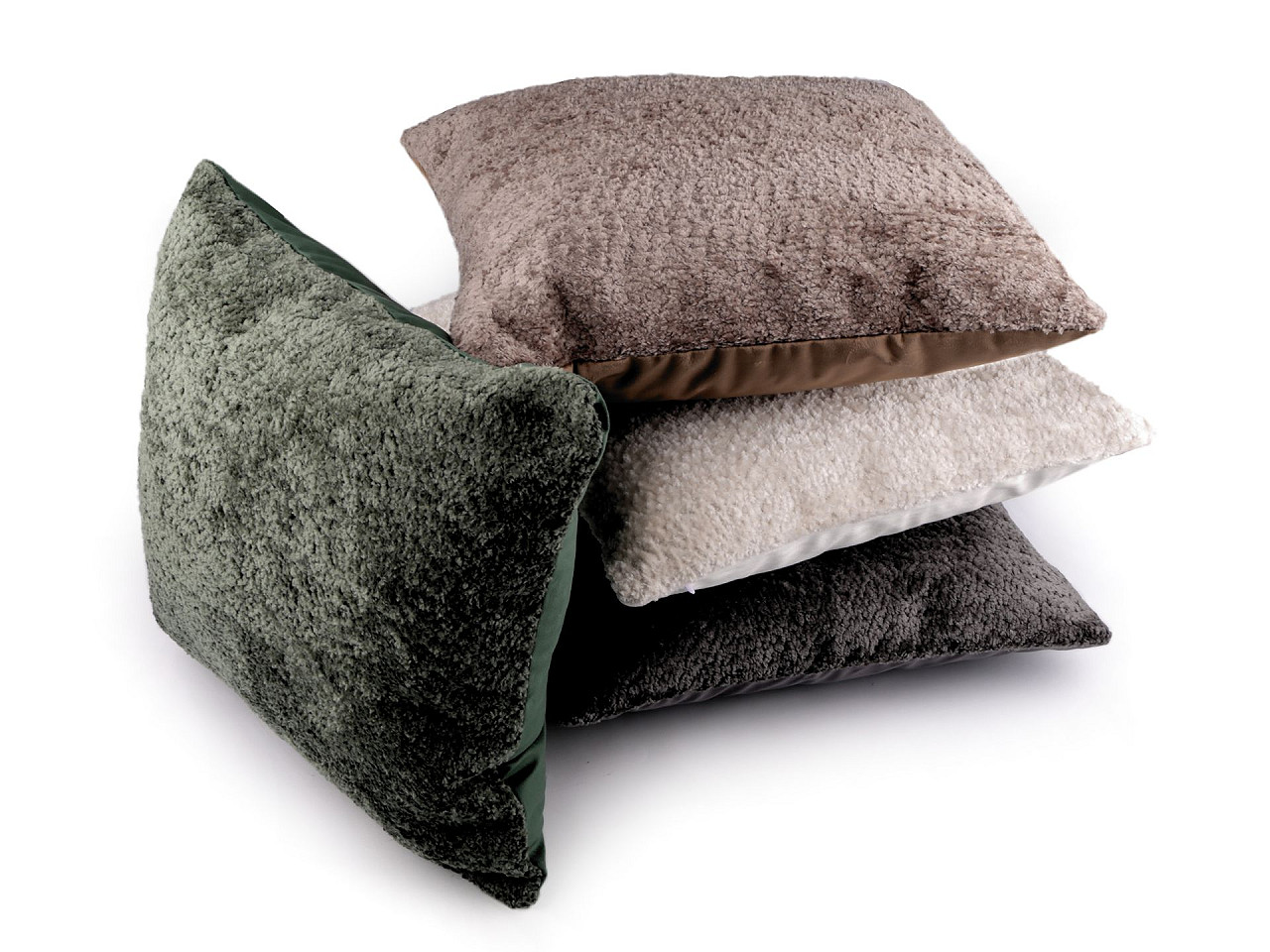 Fata de perna plusata 45x45 cm - Gri neutral (1 Bucată)