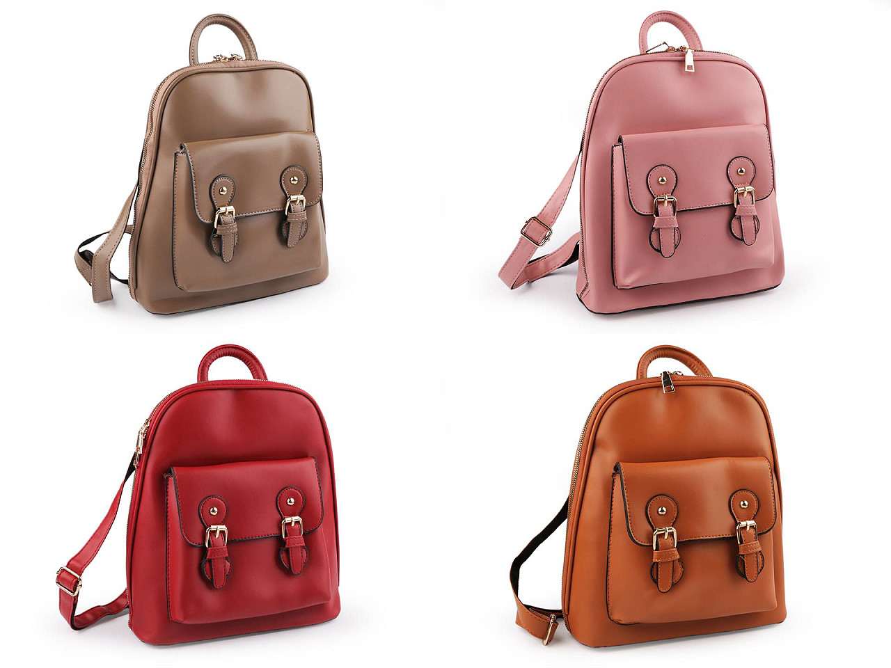 Rucsac/geanta de dama 2 in 1 27x31 cm - Maro coniac (1 Bucată)