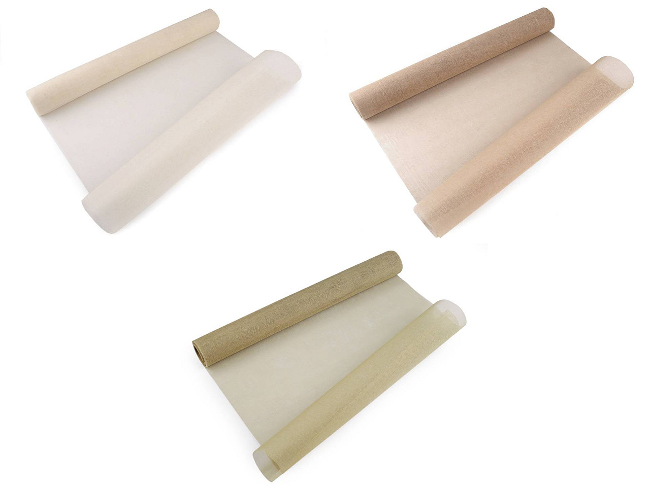 Tulle din bumbac latime 50 cm - Bej (1 Metru)