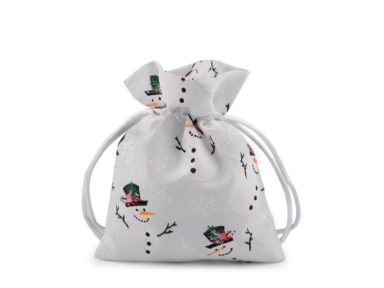 Saculet cadou de craciun 10x13 cm - Alb (1 Bucată)
