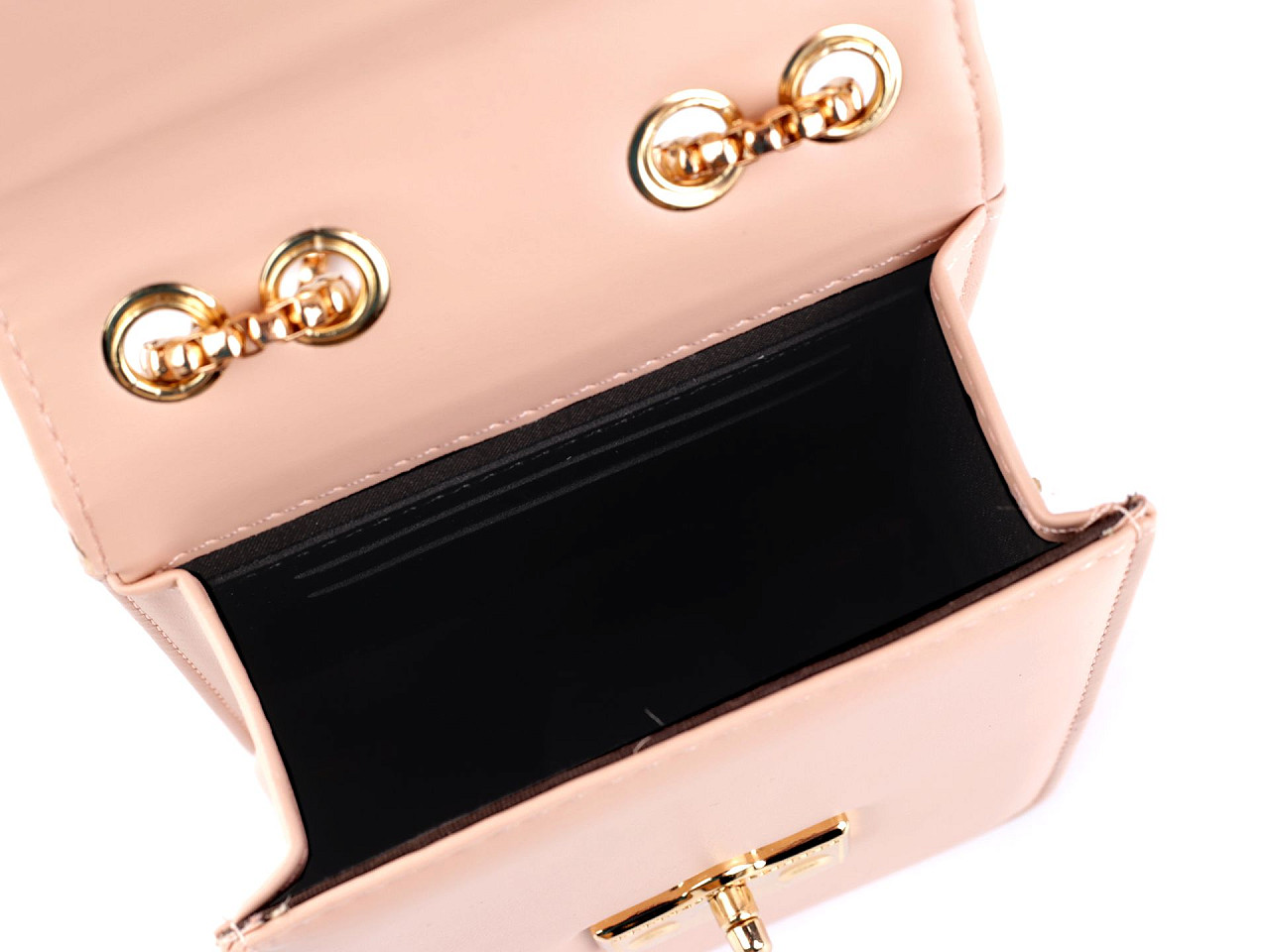 Geantă de damă matlasată crossbody 13x18,5 cm - Roz pudrat (1 Bucată)