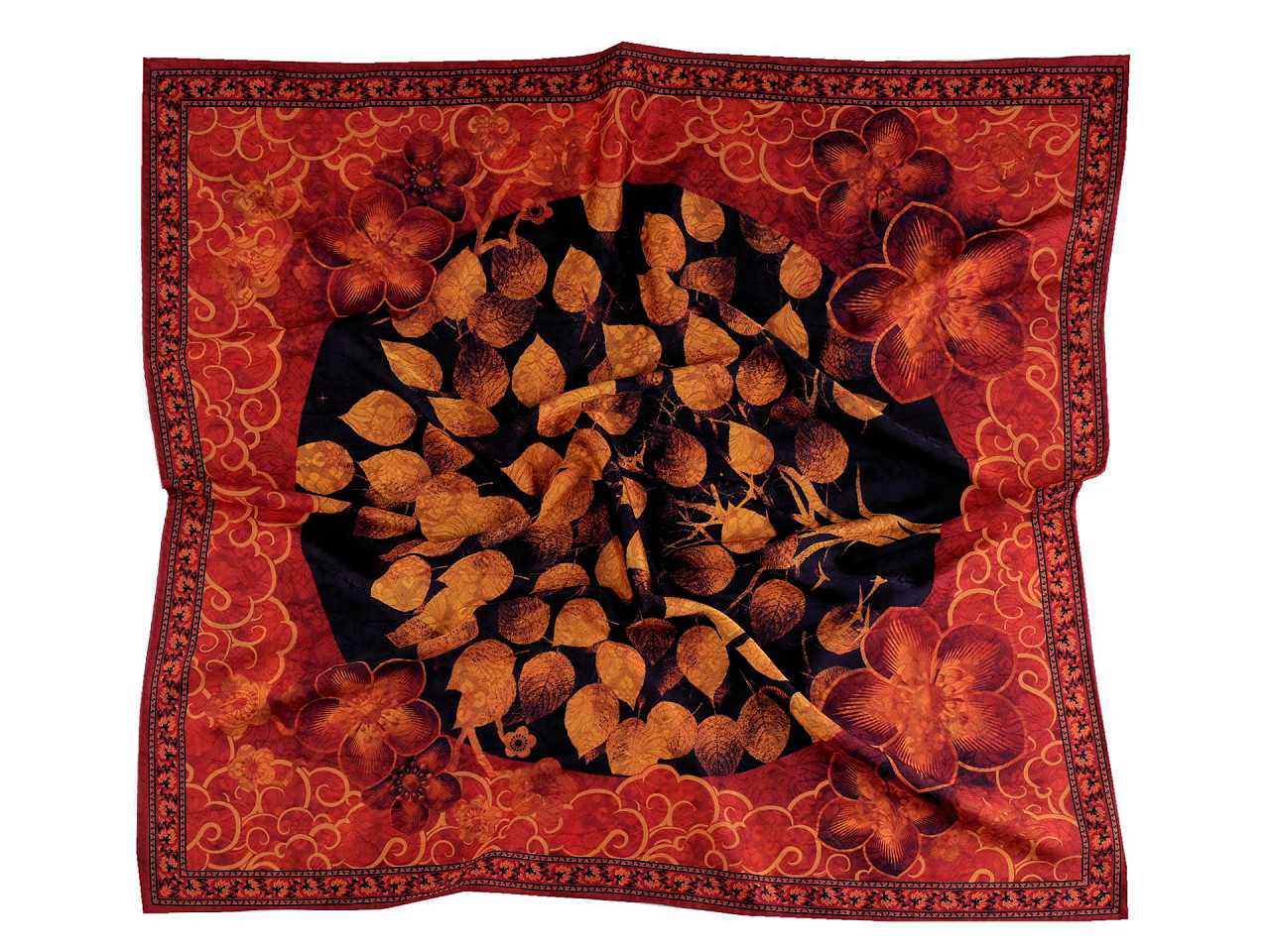 Eșarfă din satin 70x70 cm - Roșu coral (1 Bucată)