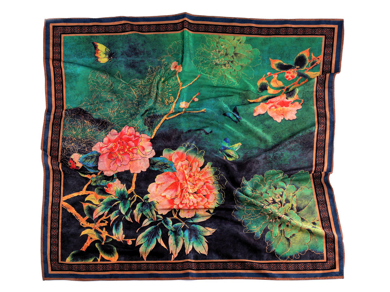 Eșarfă din satin 70x70 cm - Roșu coral (1 Bucată)